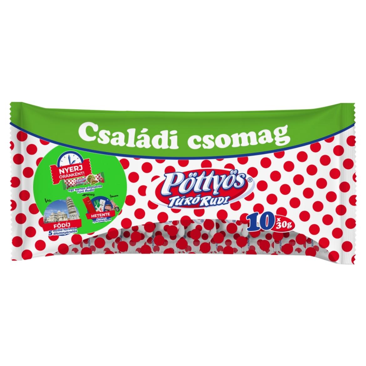 Pöttyös Túró Rudi natúr túródesszert kakaós étbevonattal 10 x