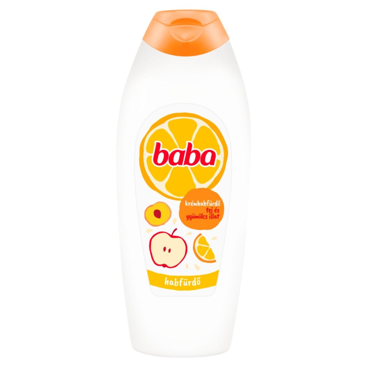 Baba tej és gyümölcsillat krémhabfürdő