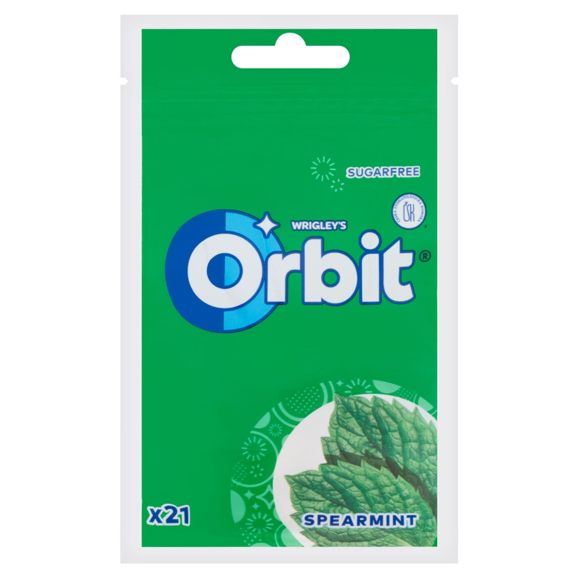 Orbit Spearmint mentaízű cukormentes rágógumi édesítőszerrel 21 db