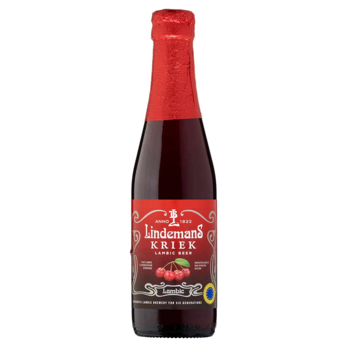 Lindemans Kriek belga meggyes lambic sör 3,5%