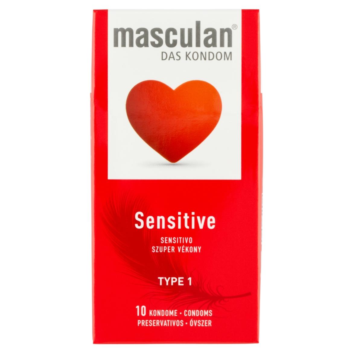 Masculan Sensitive szuper vékony síkosítóval ellátott rózsaszín gumióvszer