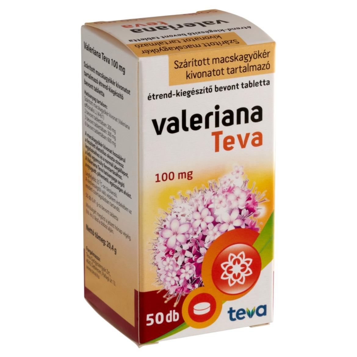 Valeriana TEVA 100 mg étrend-kiegészítő tabletta