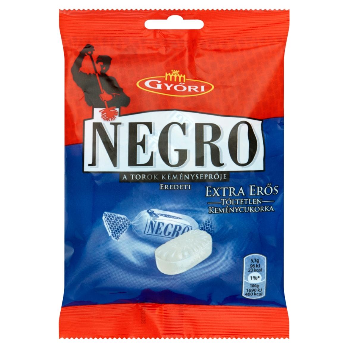 Győri Negro extra erős töltetlen keménycukorka