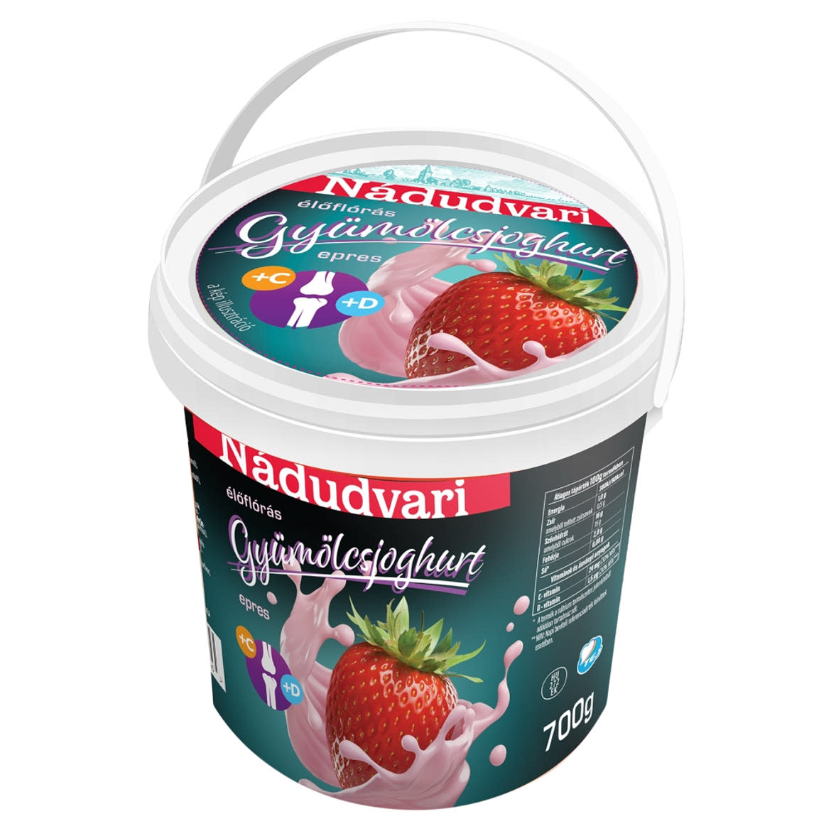 Nádudvari élőflórás zsírszegény epres gyümölcsjoghurt