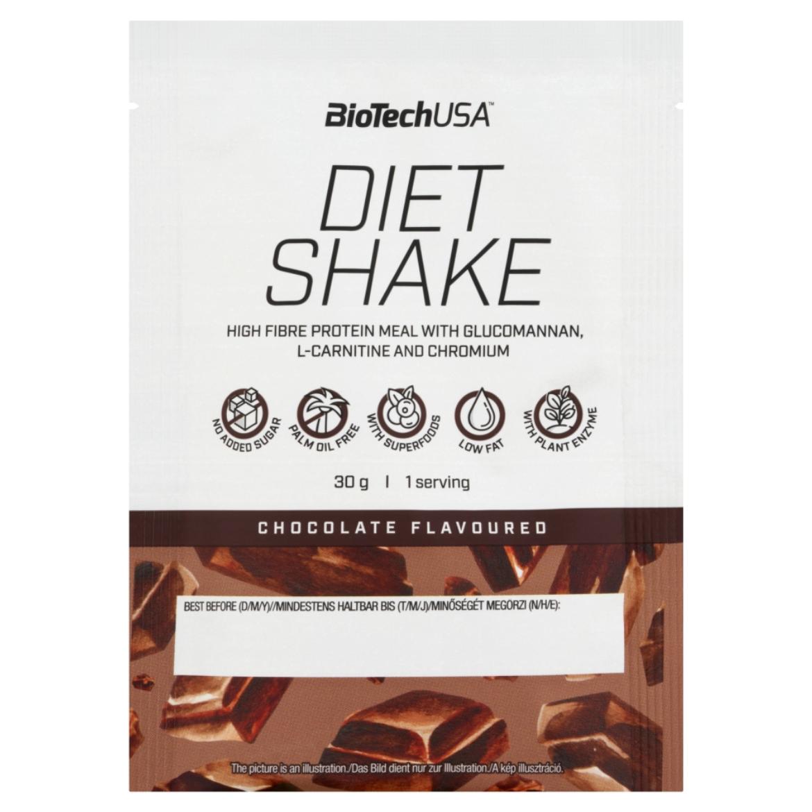 BioTechUSA Diet Shake csokoládé ízű tejsavófehérje italpor édesítőszerrel