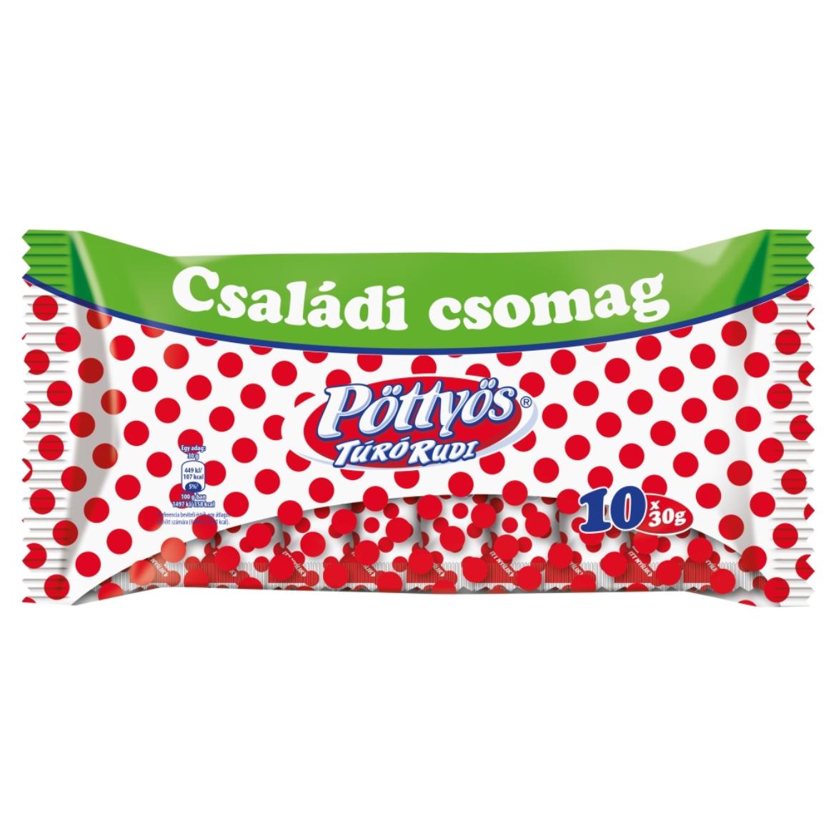 Pöttyös Túró Rudi natúr túródesszert kakaós étbevonattal 10 x