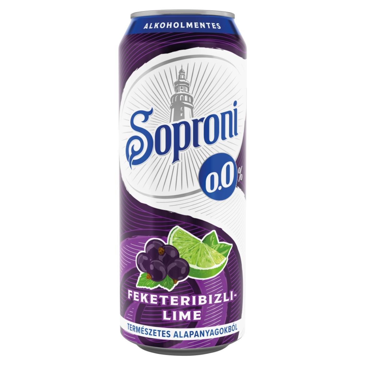 Soproni feketeribizli-lime-os alkoholmentes sörital 0,0%