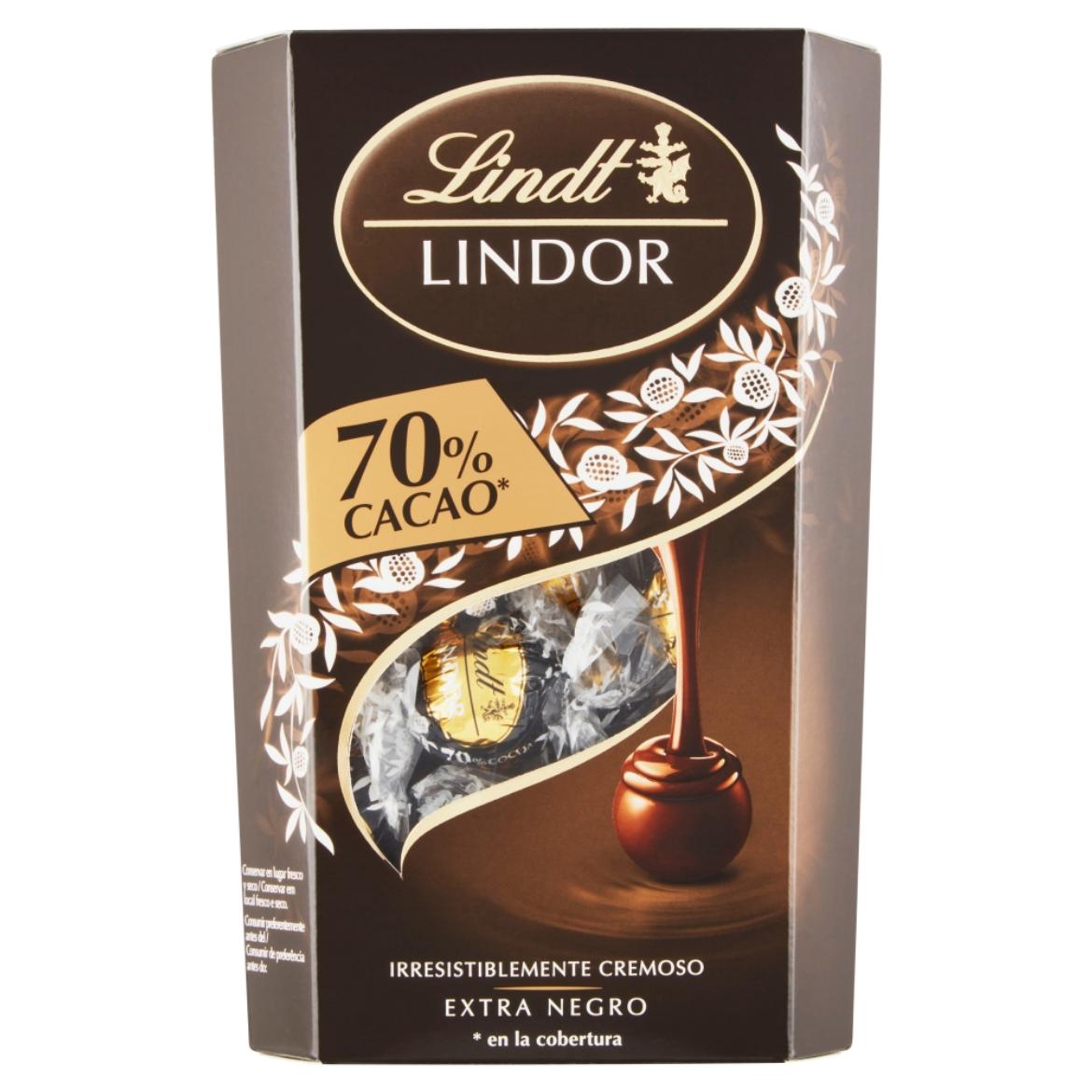 Lindt Lindor extra étcsokoládé pralinék lágyan olvadó töltelékkel