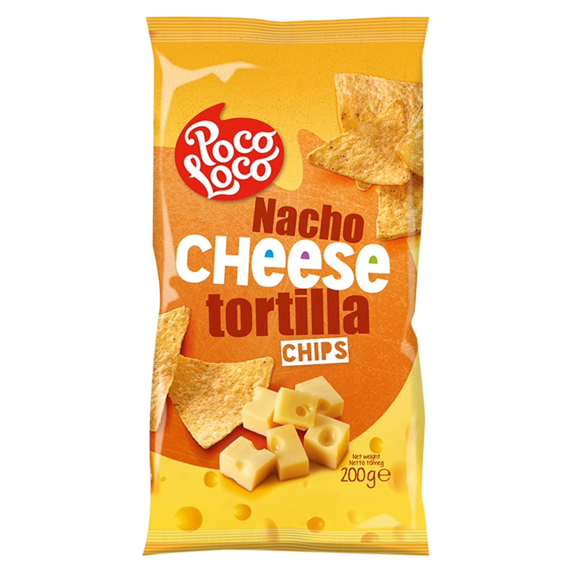 Poco Loco Tortilla sajtos ízesítésű kukoricachips