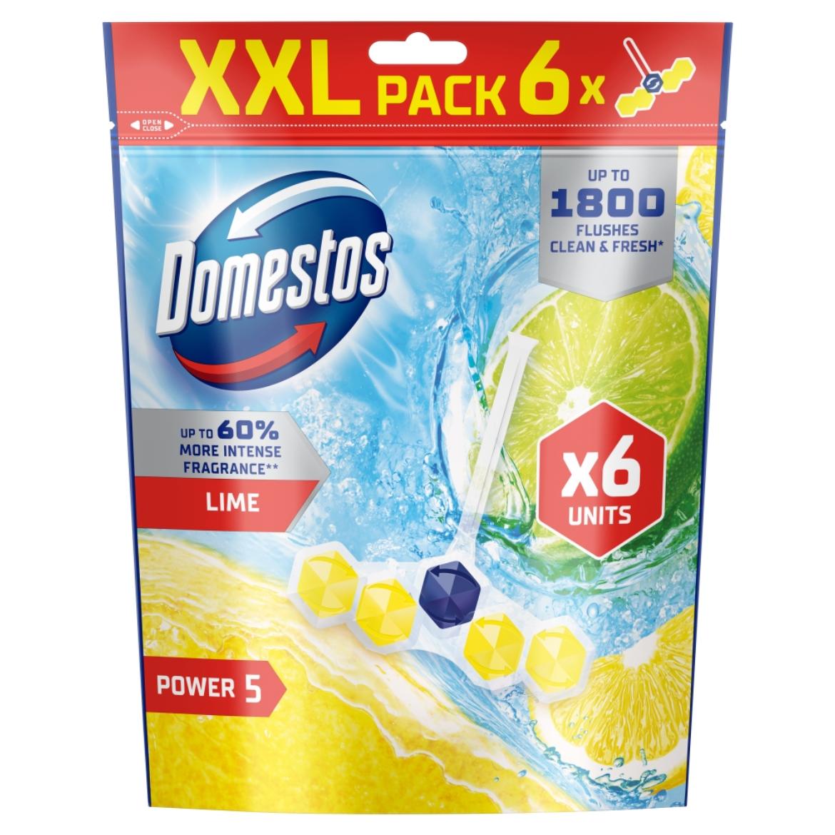Domestos Power 5 Lime WC frissítő blokk 6 x