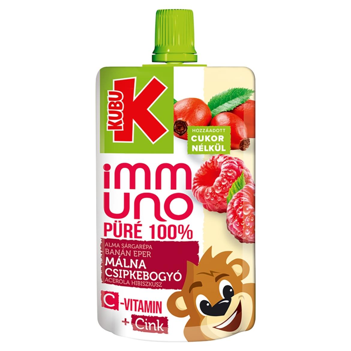 Kubu Immuno alma-banán-eper-sárgarépa gyümölcs- és zöldségpüré -