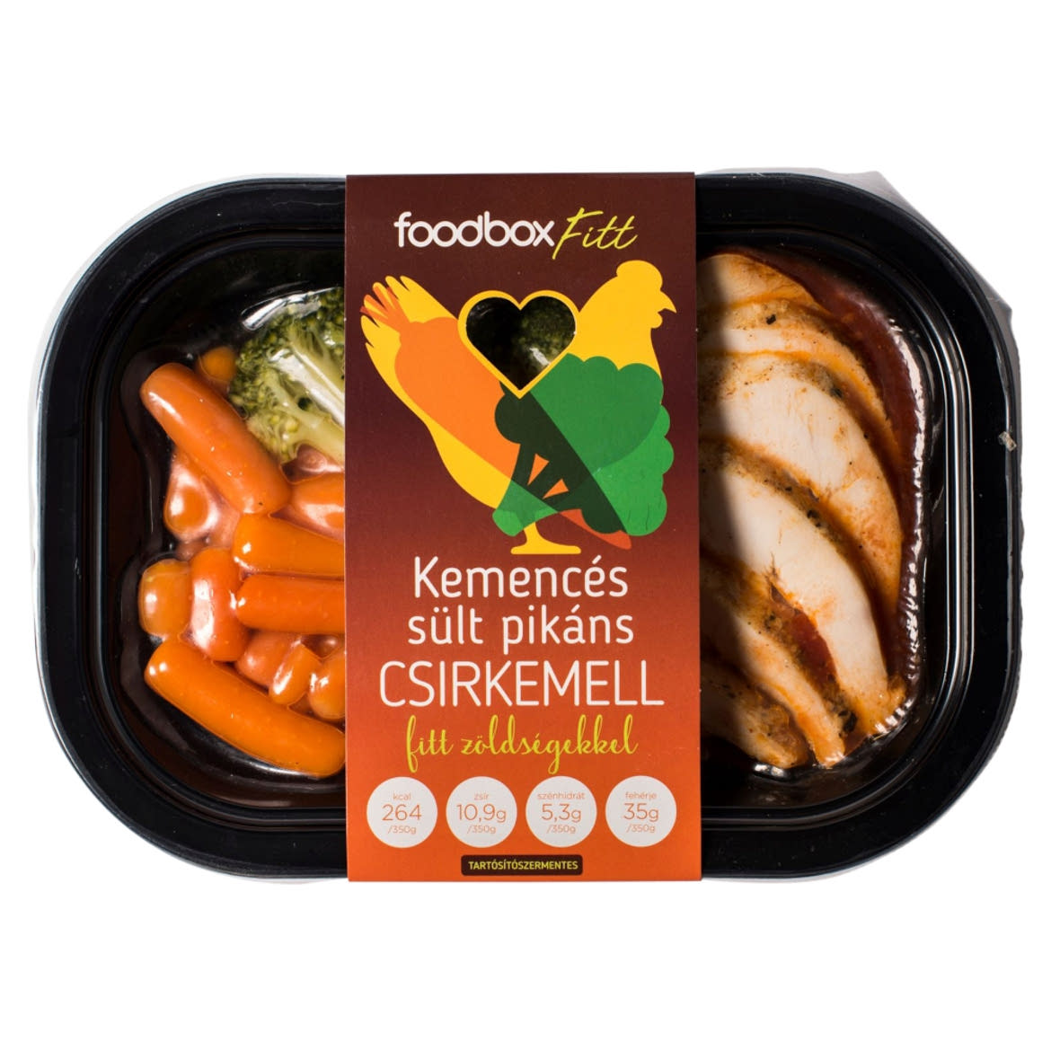 Foodbox Fitt kemencés sült pikáns csirkemell fitt zöldségekkel