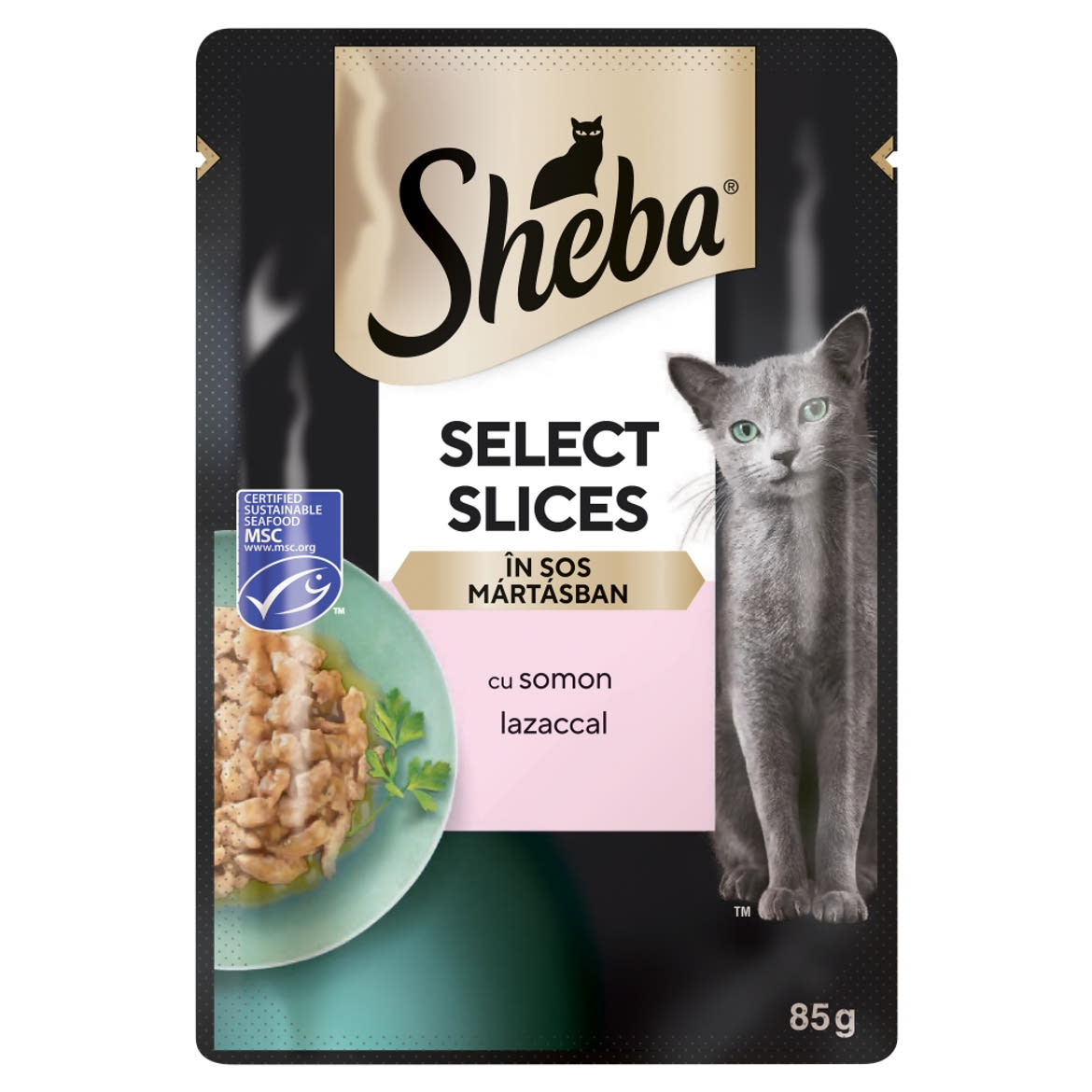 SHEBA macska tasak lazac szószban
