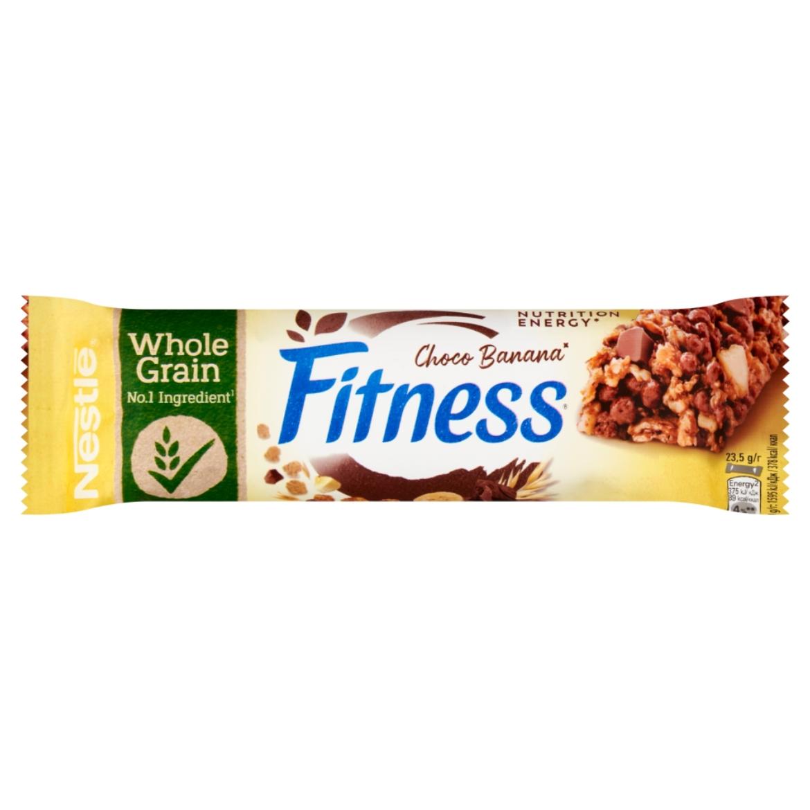 Nestlé Fitness tejcsokoládés-banános gabonapehely-szelet vitaminokkal és ásványi anyagokkal