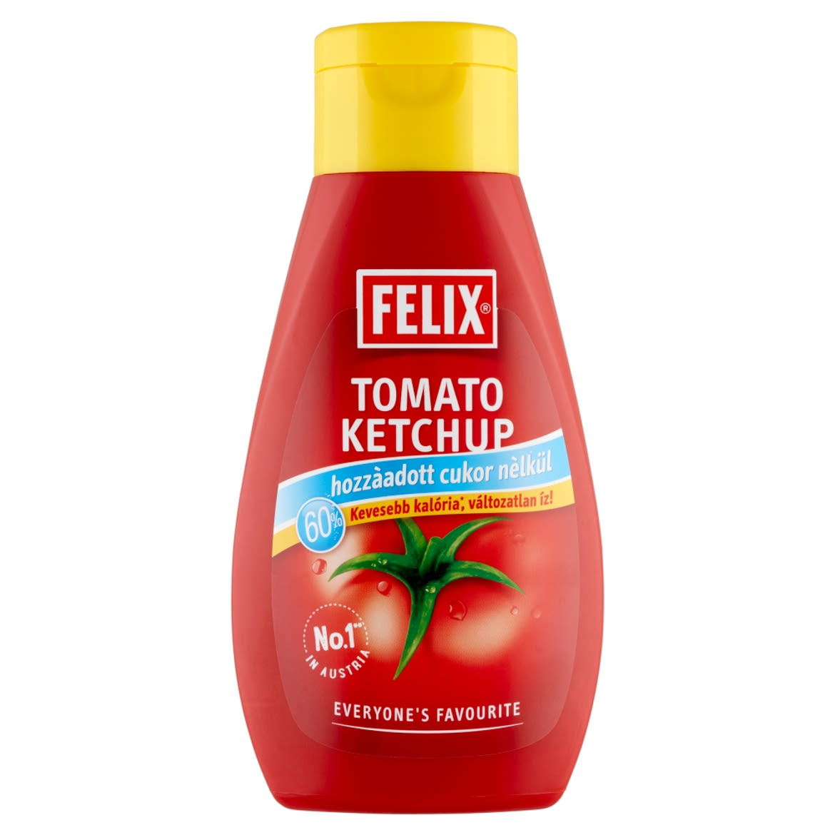 Felix ketchup hozzáadott cukor nélkül, édesítőszerrel