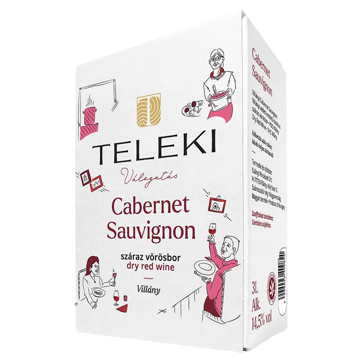 Teleki Cabernet Sauvignon száraz vörösbor 14%