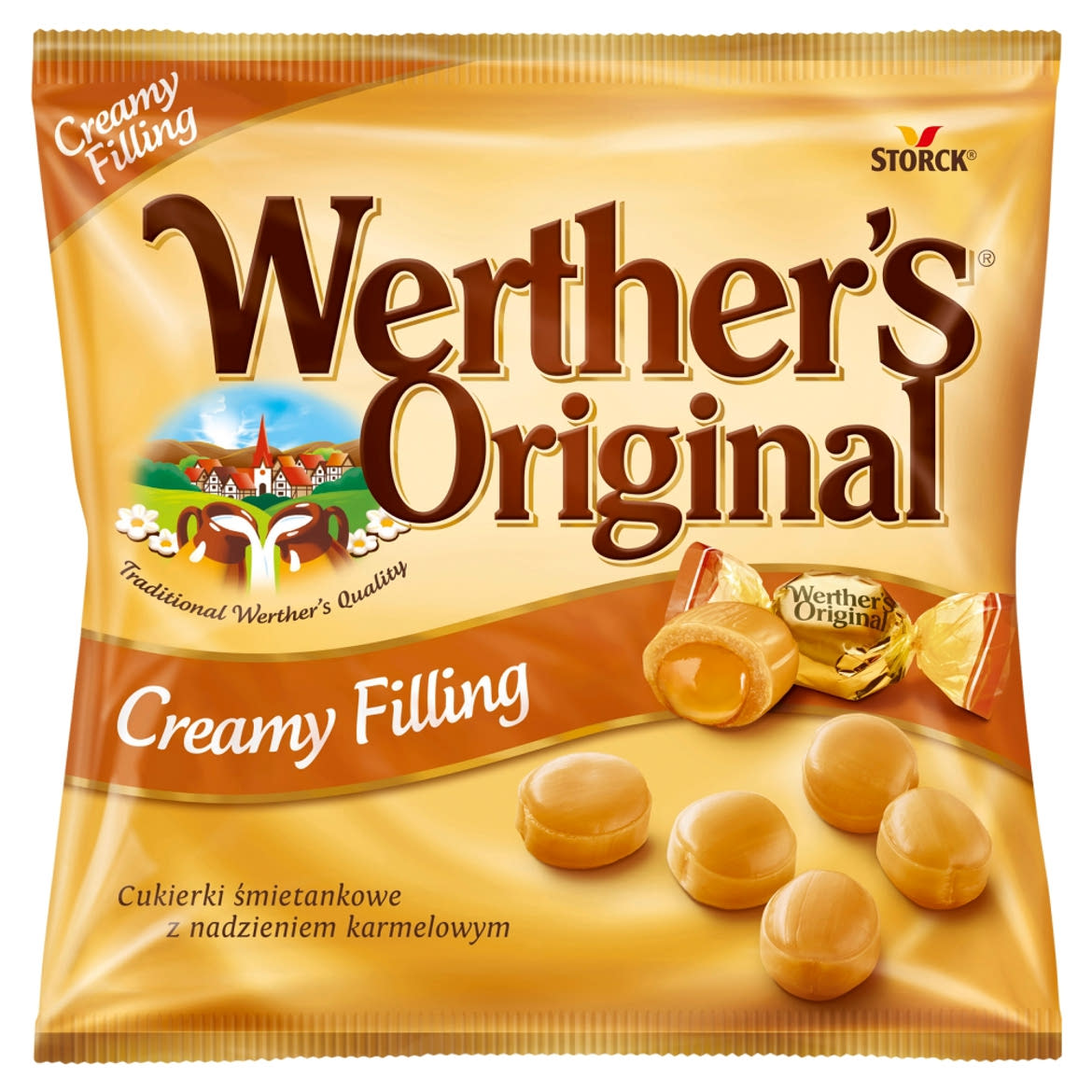 Werther's Original tejszínes cukorka karamellkrémmel töltve