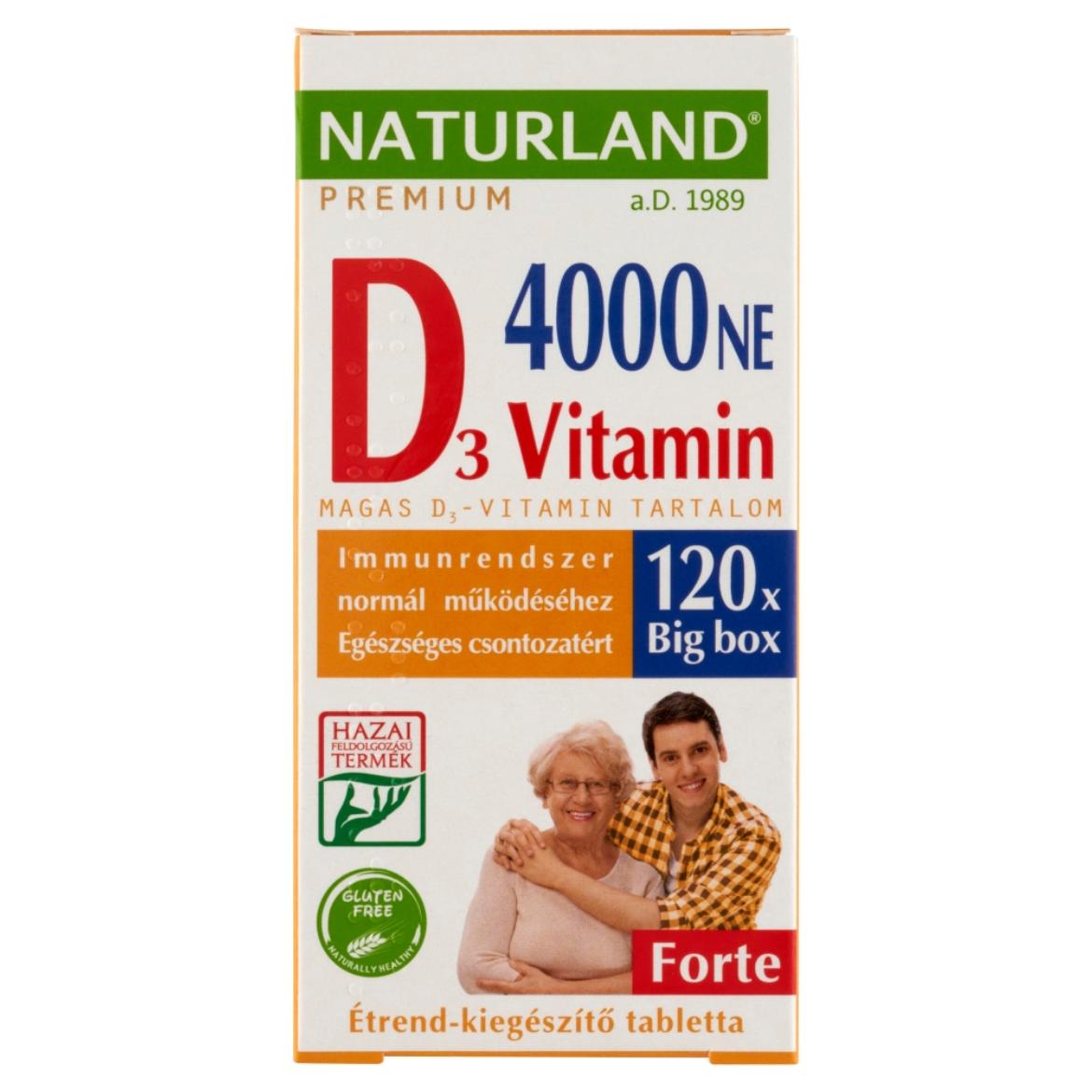 Naturland Premium D-vitamin 4000 NE forte étrend-kiegészítő tabletta