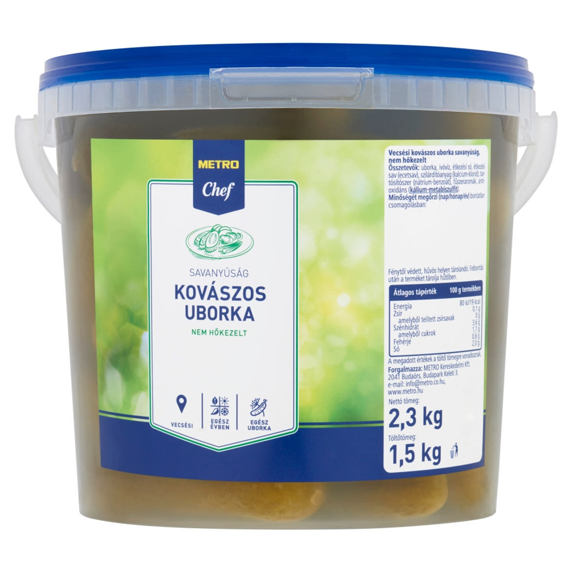 Metro Chef vecsési kovászos uborka savanyúság 2,3 kg