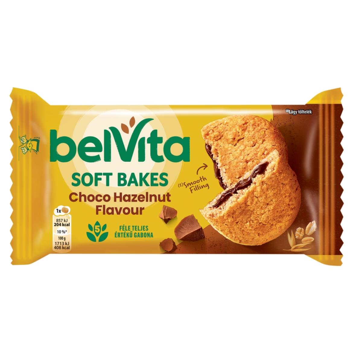Belvita JóReggelt! Softy gabonás, omlós keksz, mogyorós ízű kakaós töltelékkel
