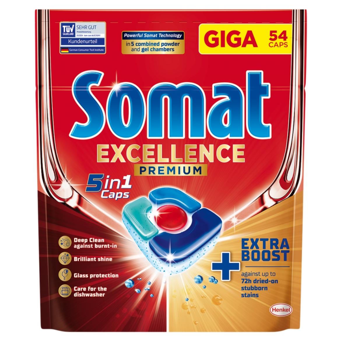 Somat Excellence Premium 5in1 gépi mosogatószer kapszula 54 db