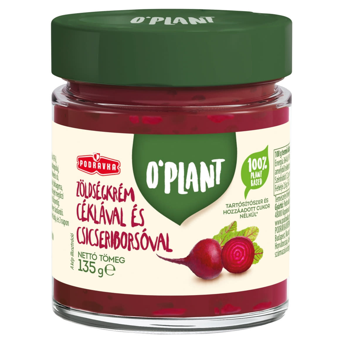 Podravka O'Plant Zöldségkrém céklával és csicseriborsóval
