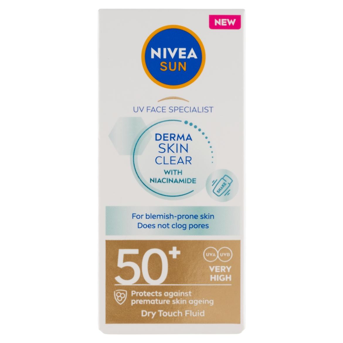 Nivea Derma Skin Clear fényvédő arckrém FF50+