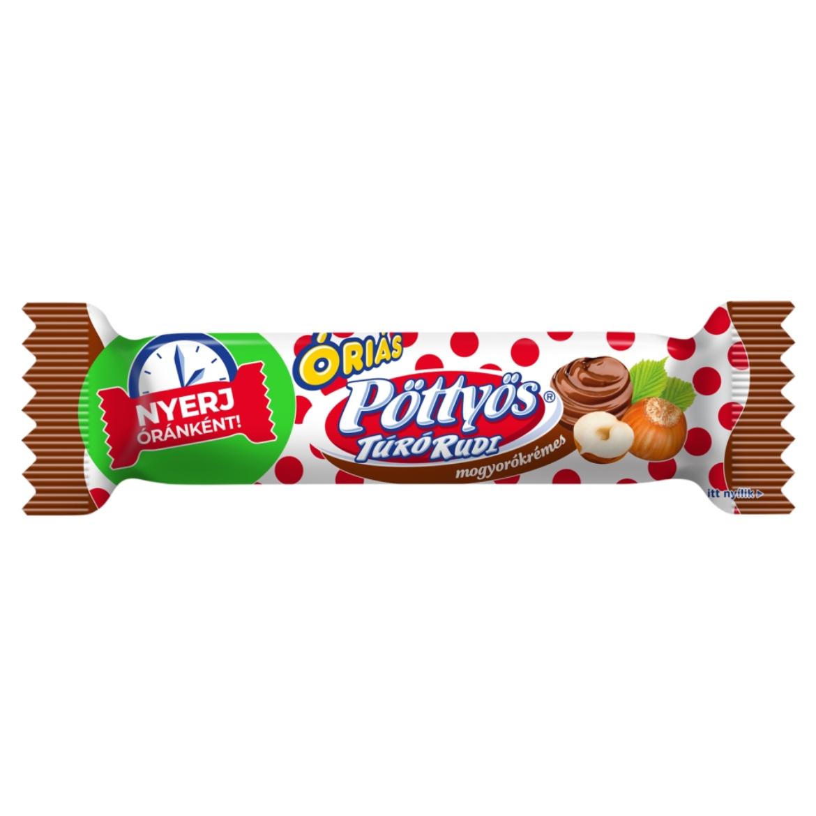 Pöttyös Óriás Túró Rudi mogyorókrémes túródesszert kakaós étbevonattal