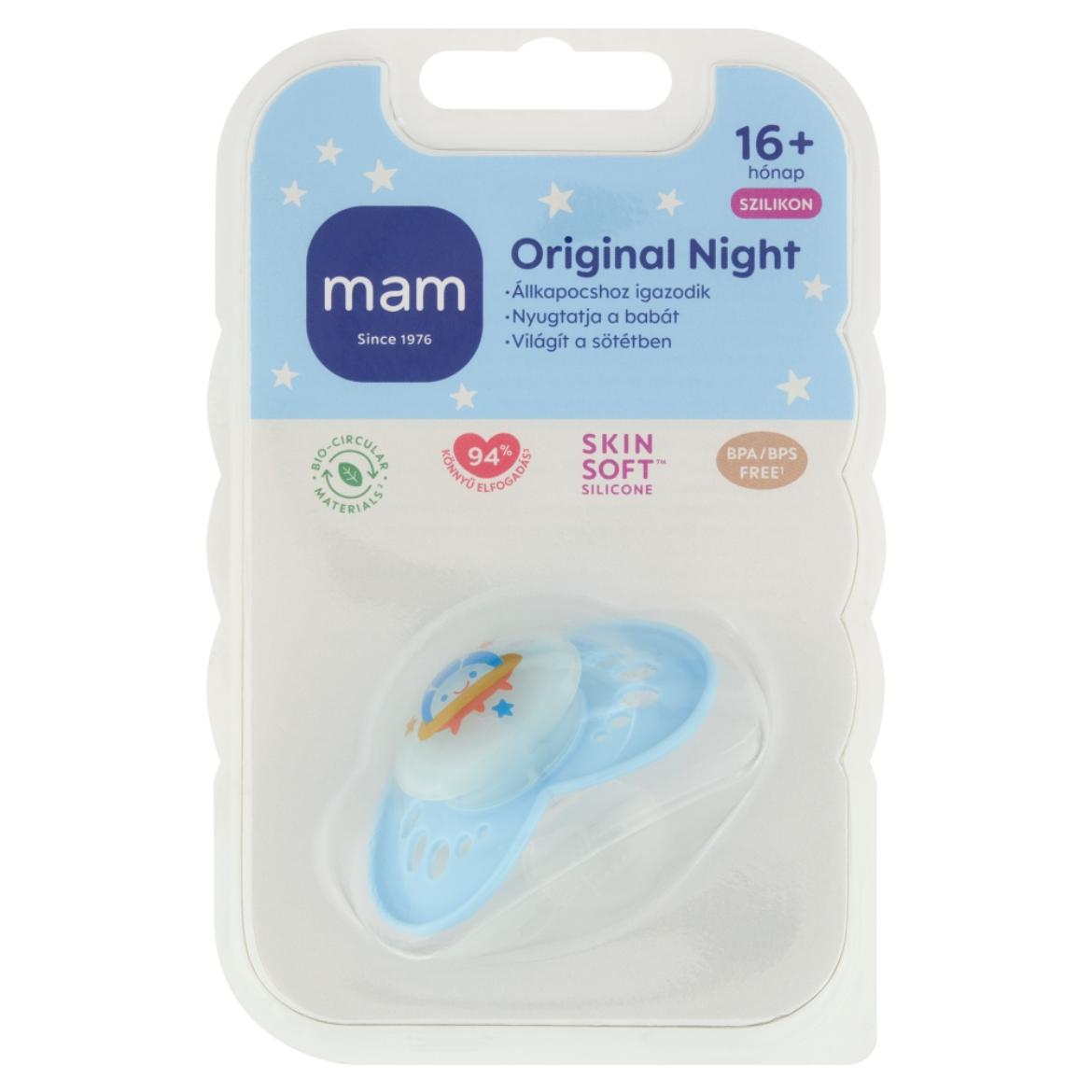 MAM Original Night szilikon alvócumi 16 hónapos kortól