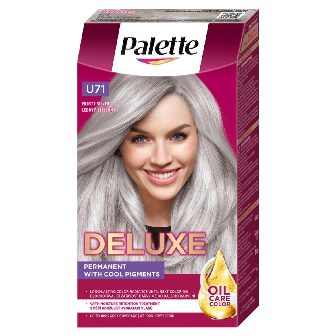 Schwarzkopf Palette Deluxe intenzív krémhajfesték U71 Fagyos ezüst