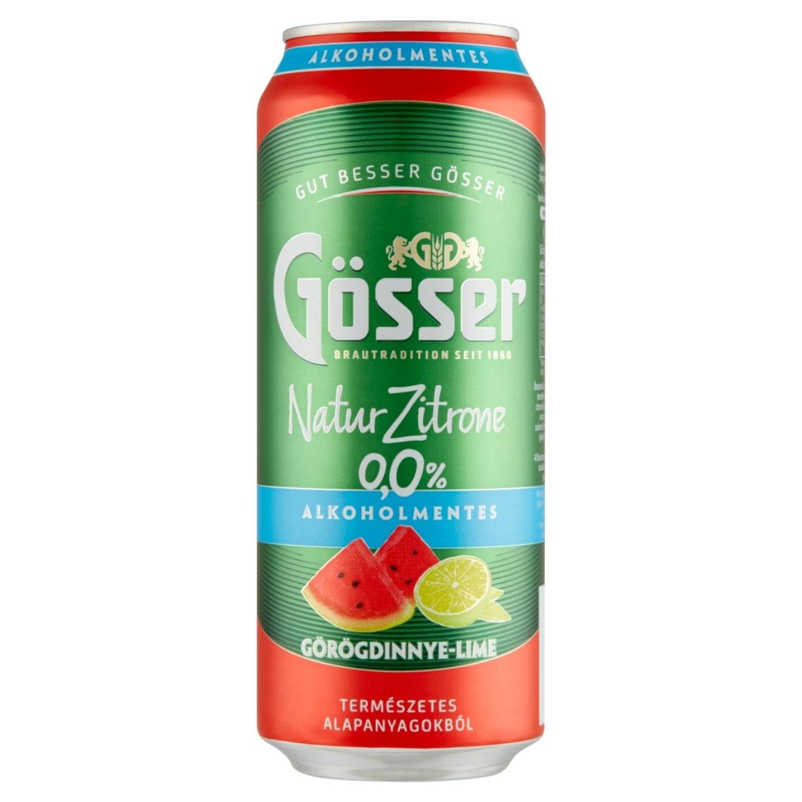 Gösser Natur Zitrone görögdinnye-lime ízű alkoholmentes sörital