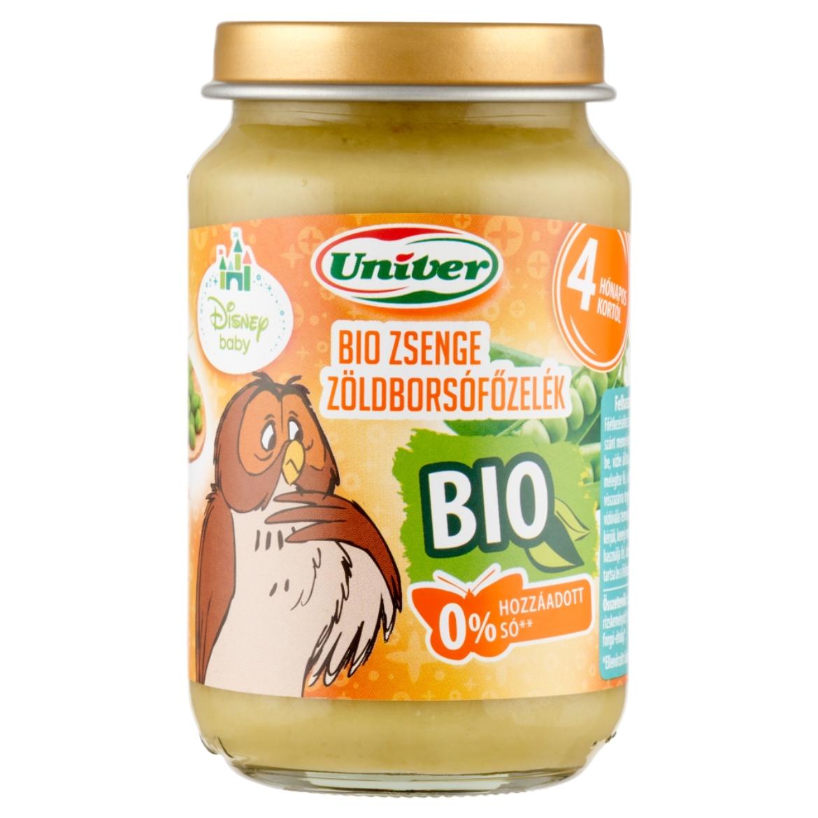 Univer BIO zsenge zöldborsófőzelék bébiétel 4 hónapos kortól