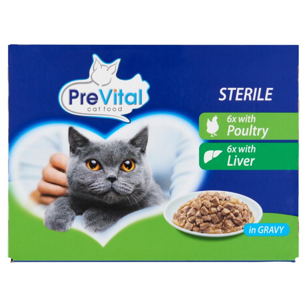 PreVital macska tasak MP steril baromfi& máj 12x100g