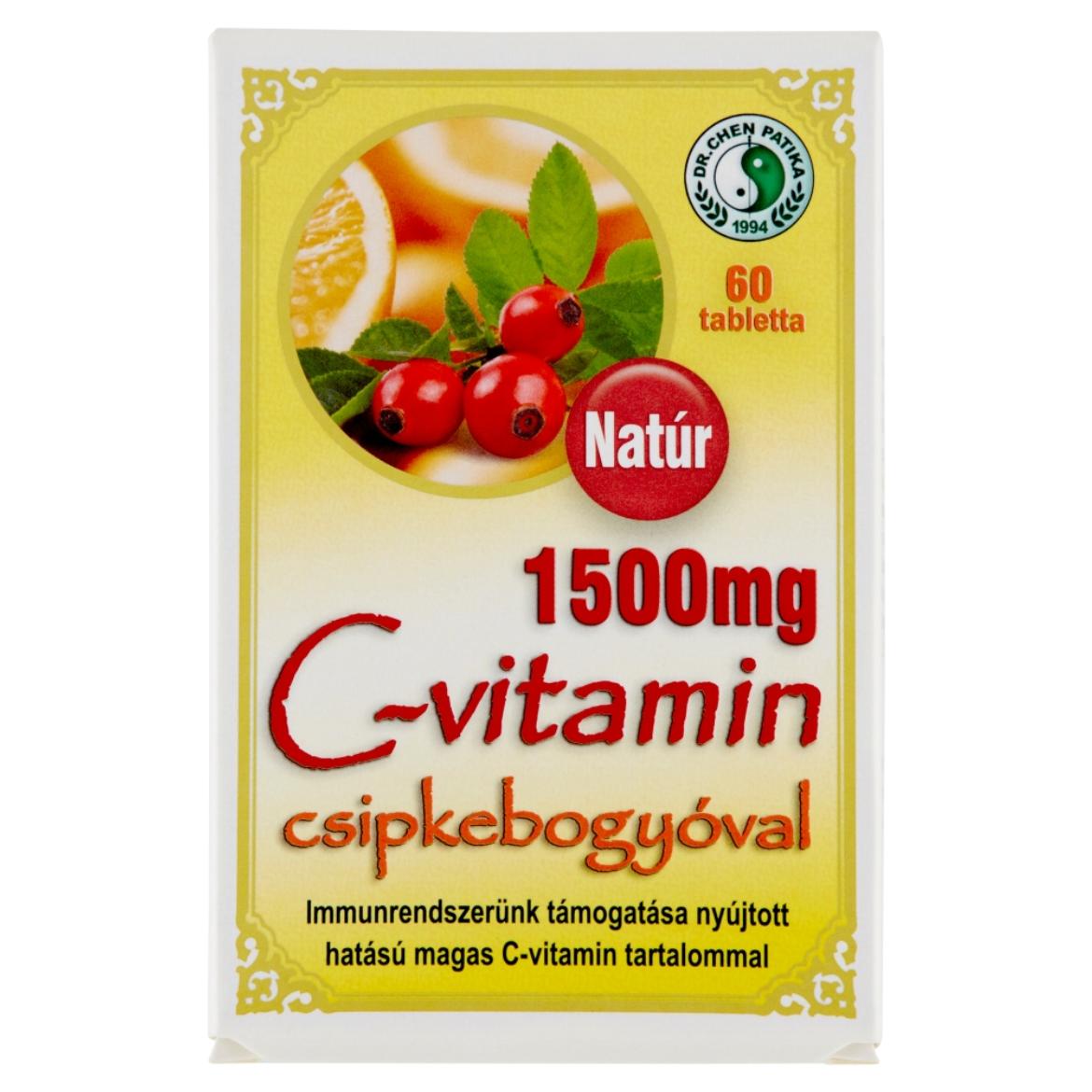 Dr. Chen Patika Natúr 1500 mg C-vitamin étrend-kiegészítő filmtabletta csipkebogyóval 112,2 g