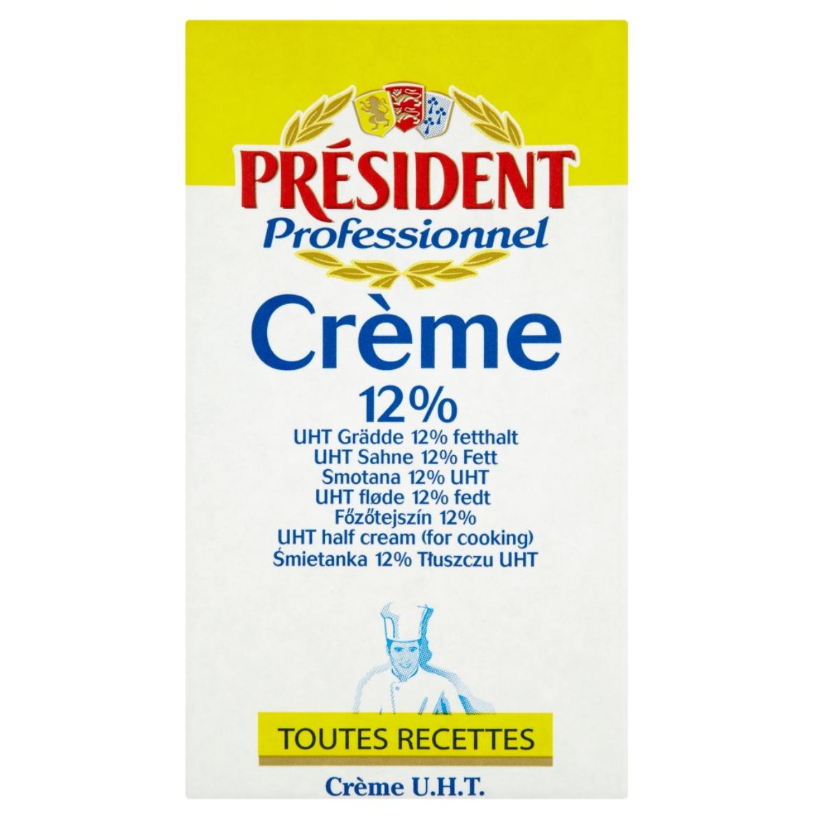Président Professionnel 12%-os UHT főzőtejszín