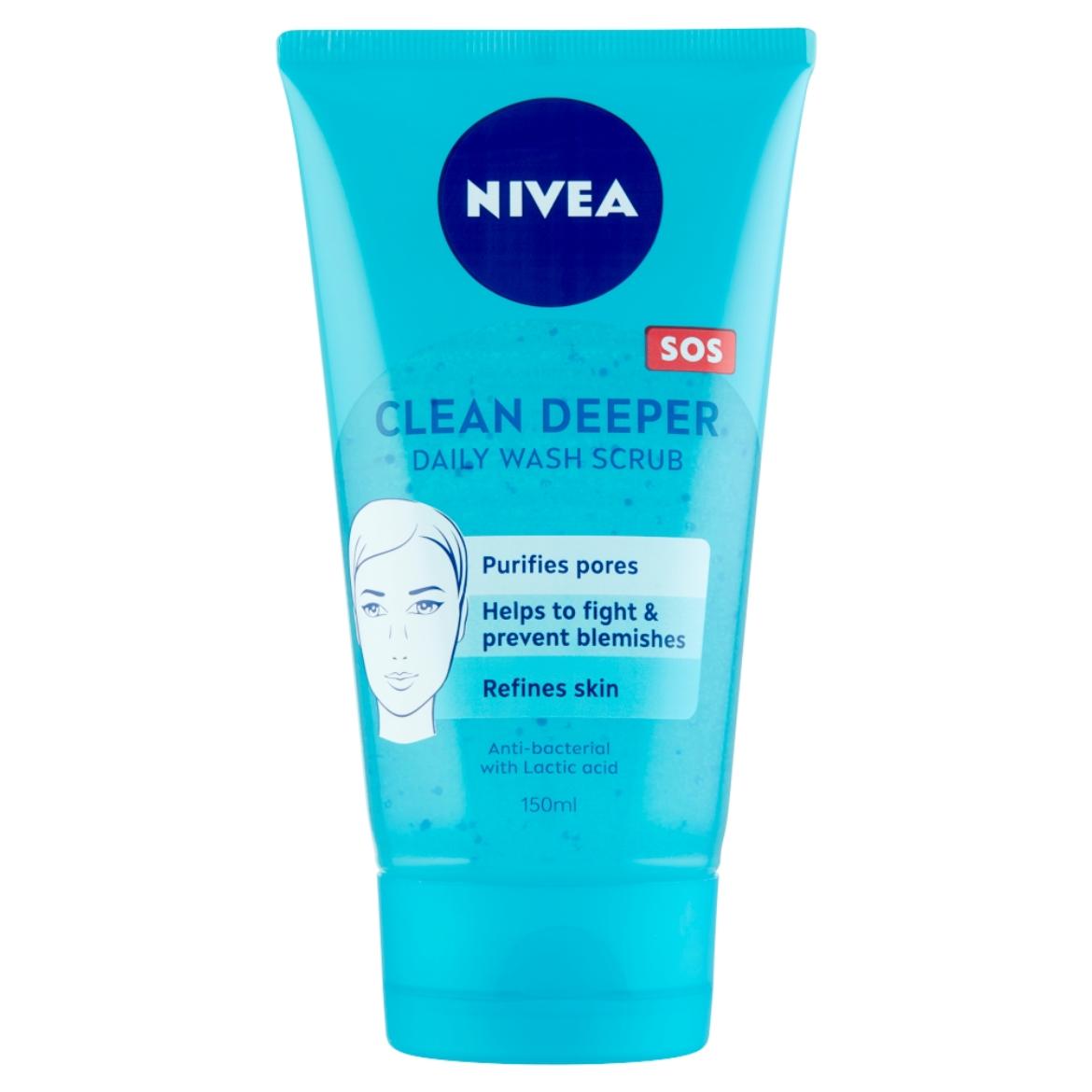 NIVEA Clean Deeper radírozó arclemosó zsíros, problémás bőrre