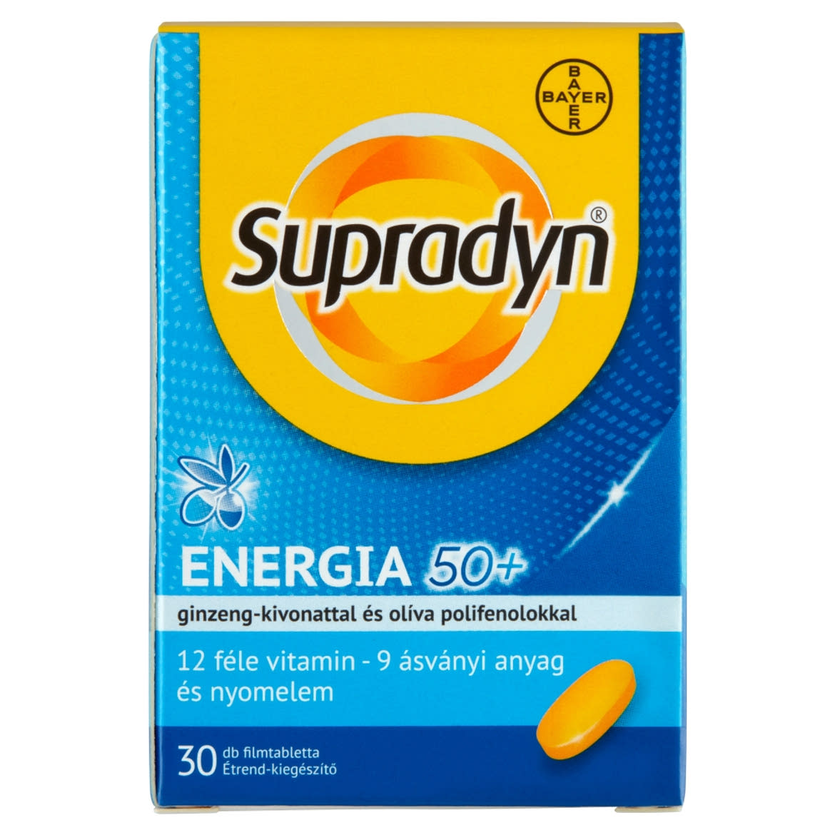 Supradyn Energia 50+ multivitamin & ásványi anyag tartalmú étrend-kiegészítő filmtabletta