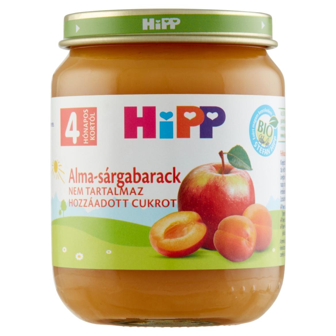 Hipp bio alma-sárgabarack 4 hónapos kortól