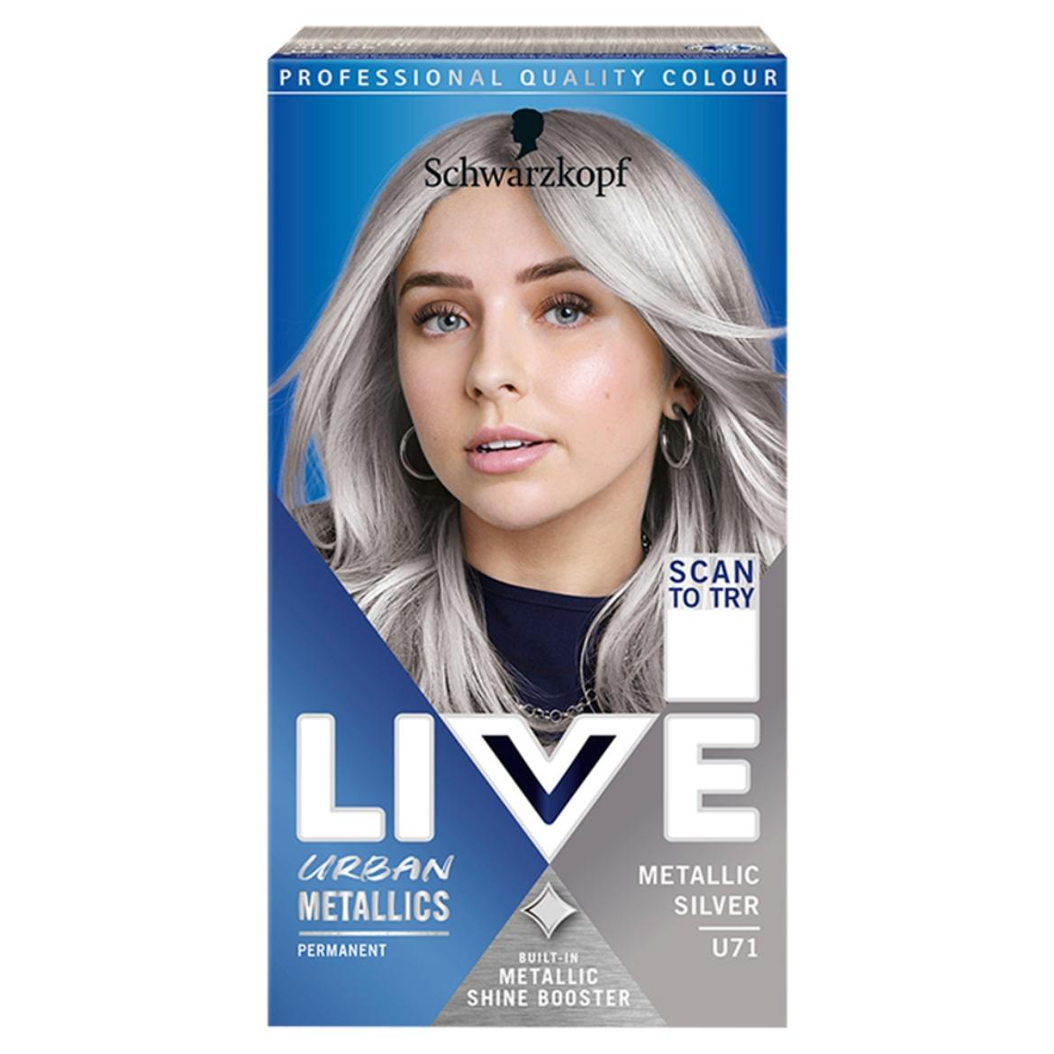 Schwarzkopf Live tartós hajfesték U71 Ezüst metál