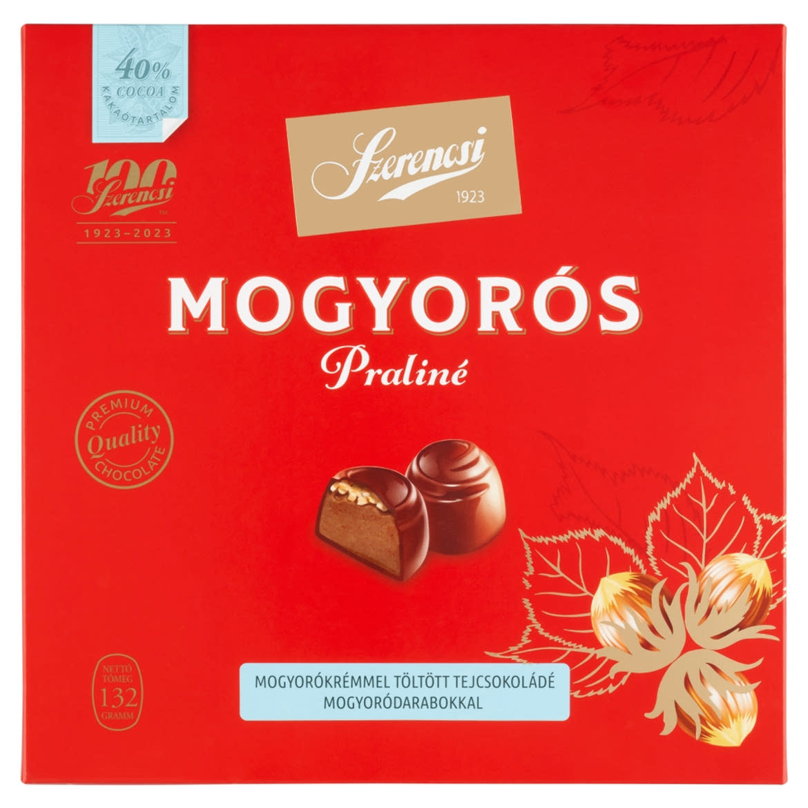 Szerencsi Mogyorós Praliné mogyorókrémmel töltött tejcsokoládé mogyoródarabokkal