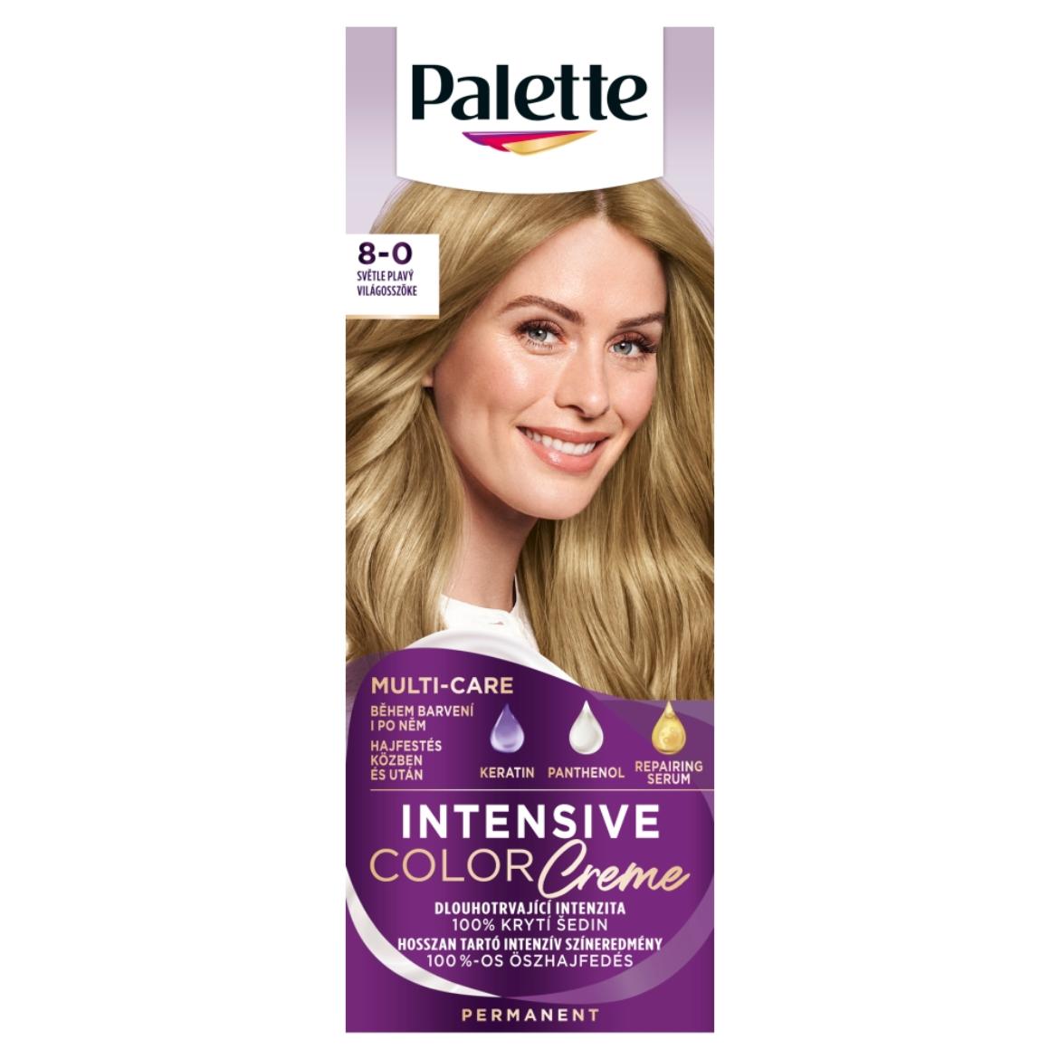 Schwarzkopf Palette Intensive Color Creme tartós hajfesték 8-0 világosszőke (N7)