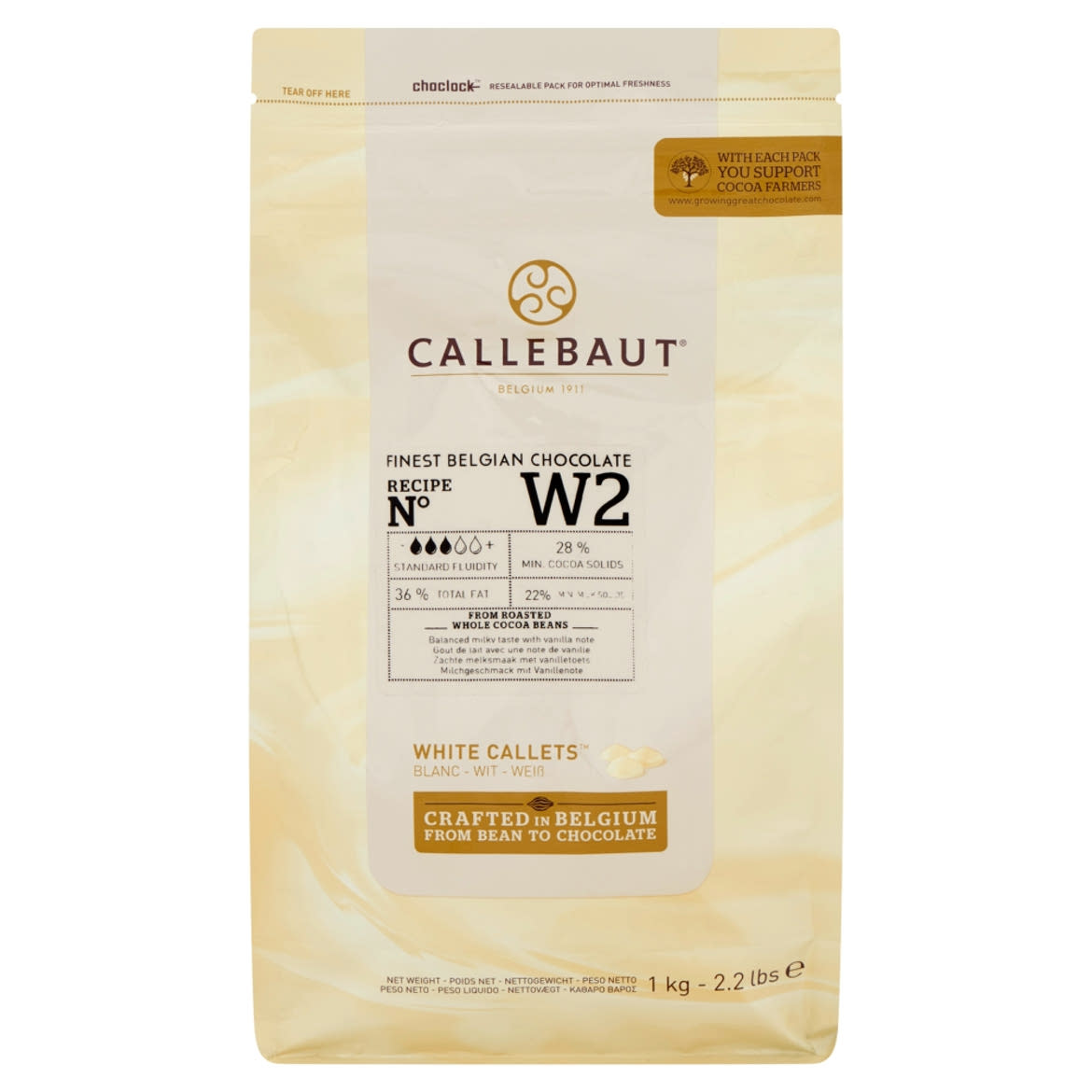 Callebaut W2 28% fehércsokoládé pasztillák