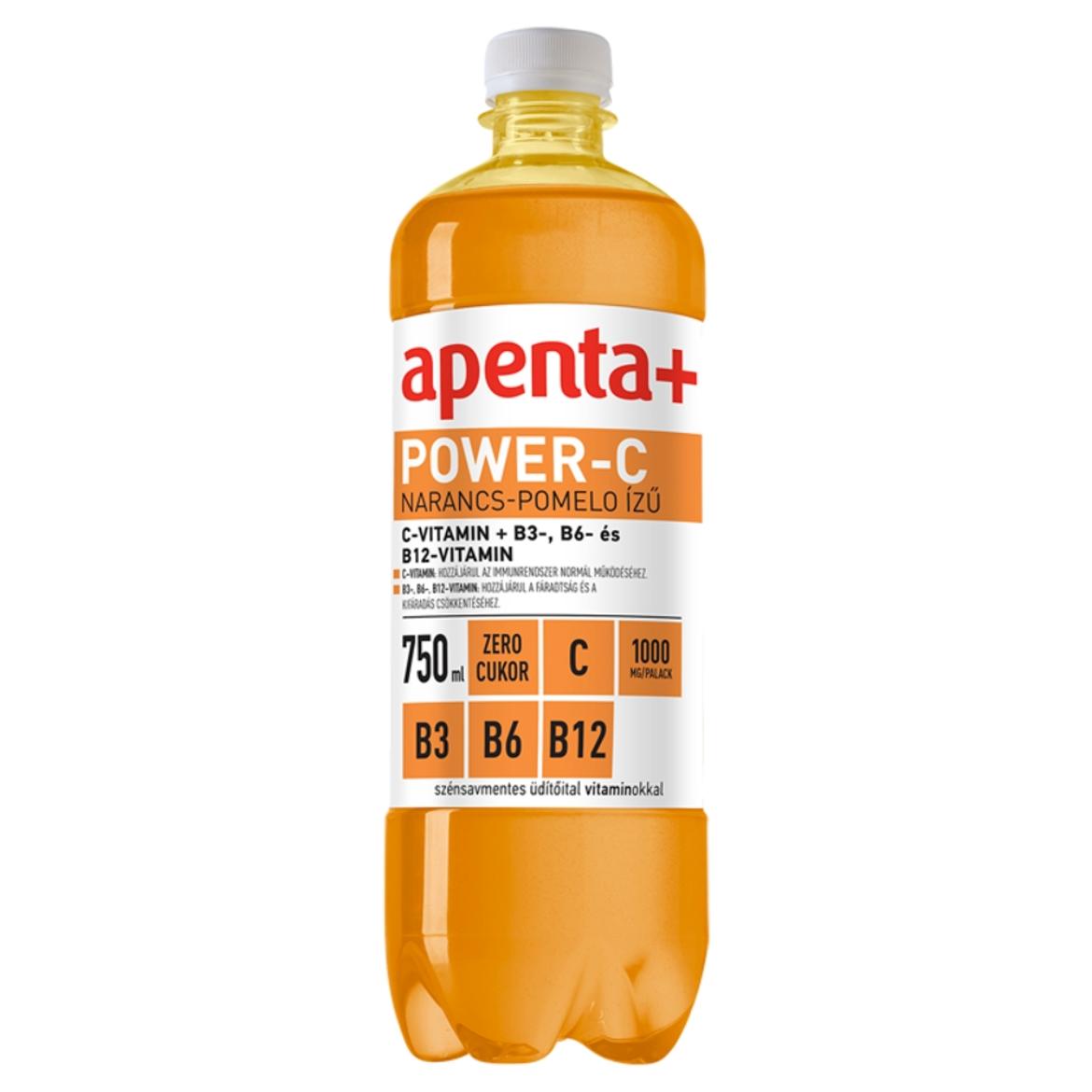 Apenta+ Power-C narancs-pomelo ízű szénsavmentes üdítőital édesítőszerekkel, vitaminokkal