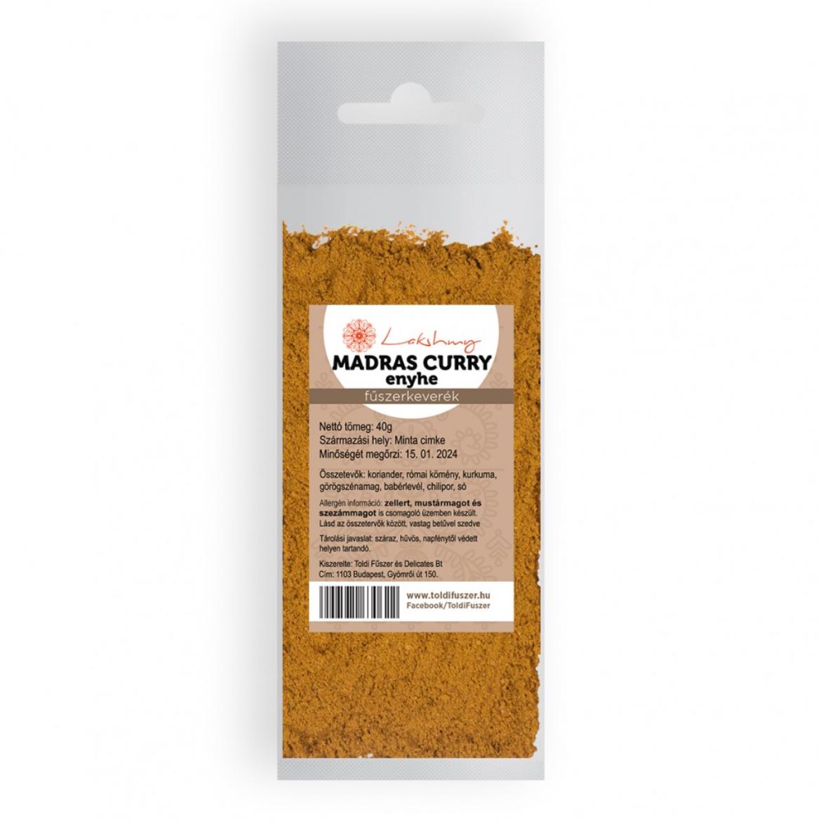 Madras Curry Enyhe fűszerkeverék