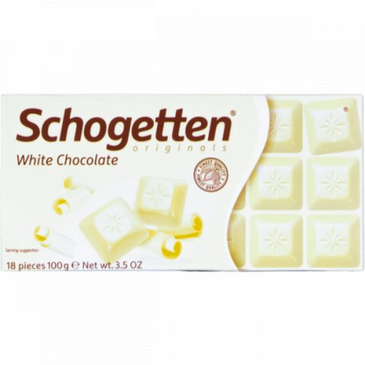 SCHOGETTEN Csokoládékockák fehér csokoládé, 100 g