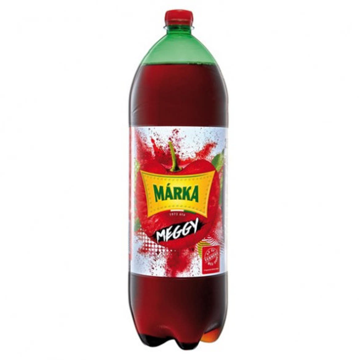 Márka meggy szénsavas üdítőital cukorral és édesítőszerekkel 2,5 l