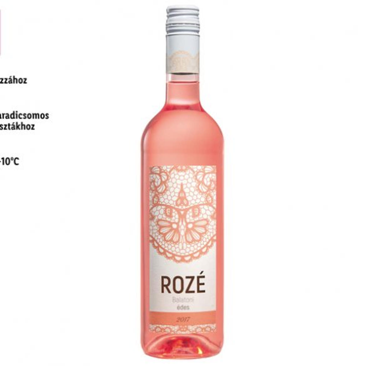 Varga Pincészet Balatoni Rosé édes, könnyed, gyümölcsös 11%, 0,75 L