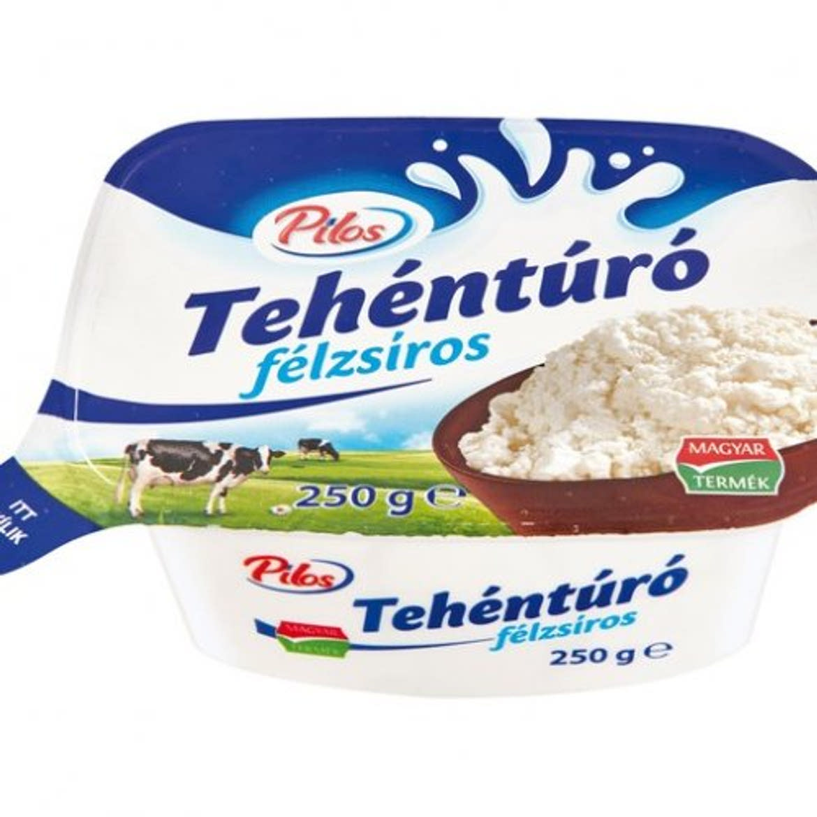 Pilos tégelyes tehéntúró félzsíros 25%, 250 g