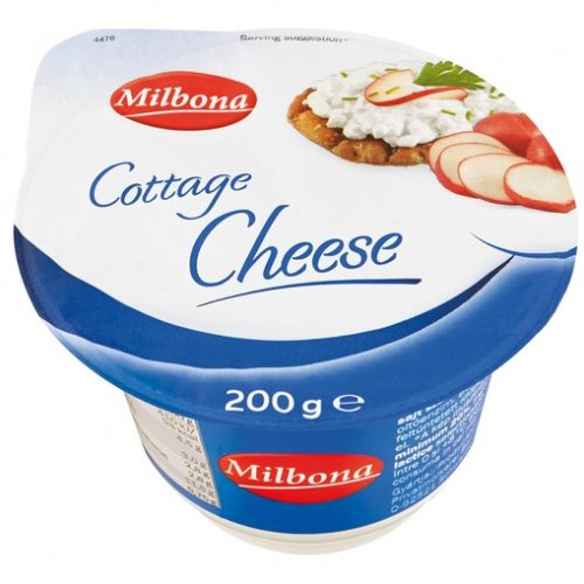 Milbona cottage cheese natúr, 200 g