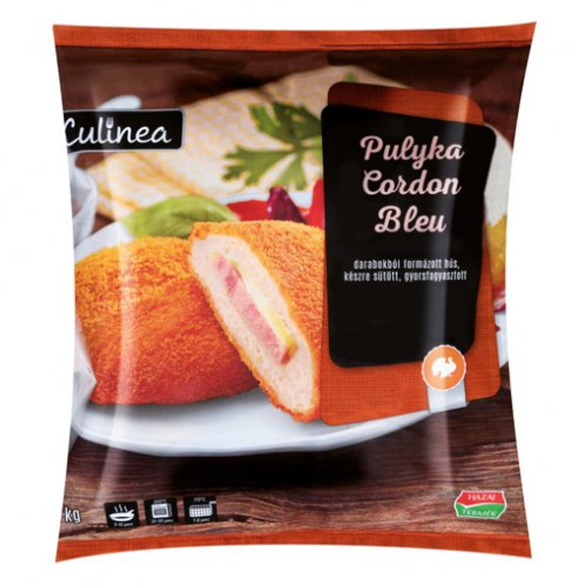 Culinea Pulyka cordon bleu, panírozott, készre sütött, gyorsfagyasztott, 1 kg